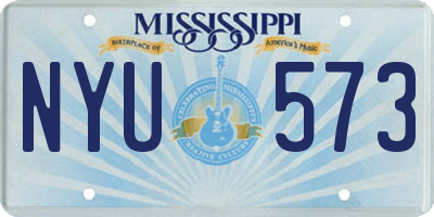 MS license plate NYU573