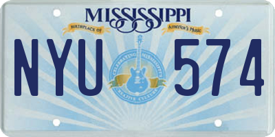 MS license plate NYU574
