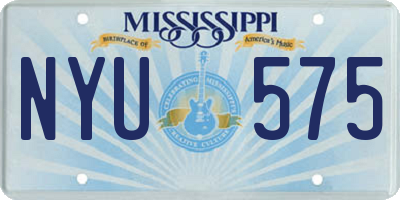 MS license plate NYU575