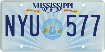 MS license plate NYU577