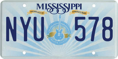 MS license plate NYU578