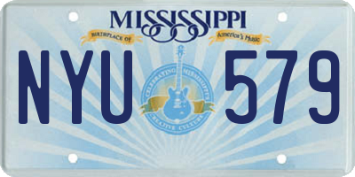 MS license plate NYU579