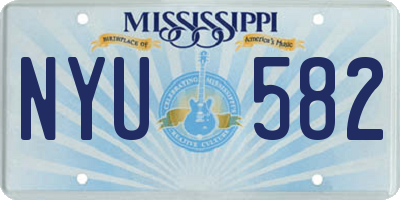 MS license plate NYU582