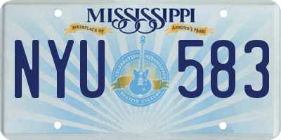 MS license plate NYU583