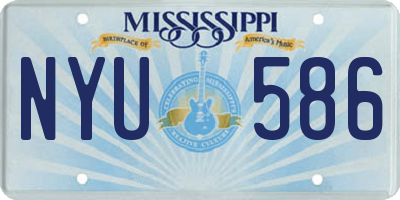 MS license plate NYU586