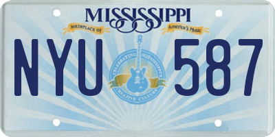 MS license plate NYU587