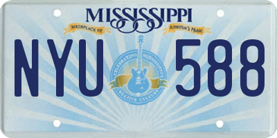 MS license plate NYU588