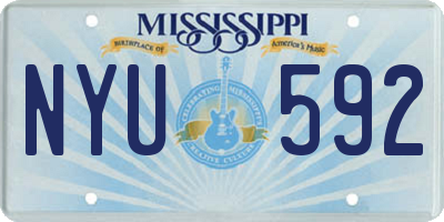 MS license plate NYU592