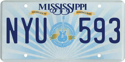 MS license plate NYU593