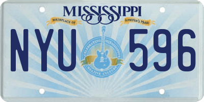 MS license plate NYU596
