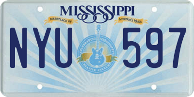 MS license plate NYU597