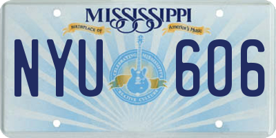 MS license plate NYU606