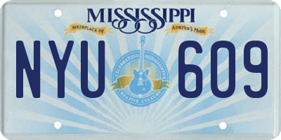 MS license plate NYU609