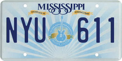 MS license plate NYU611