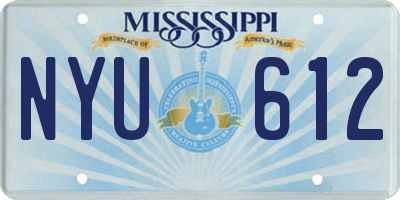 MS license plate NYU612