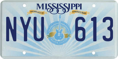 MS license plate NYU613