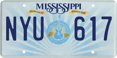 MS license plate NYU617