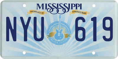 MS license plate NYU619