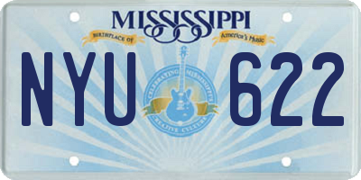 MS license plate NYU622