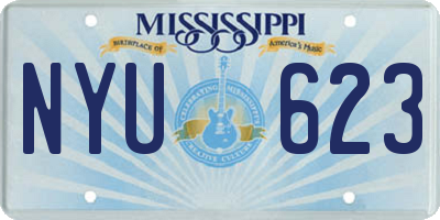 MS license plate NYU623