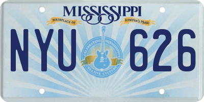 MS license plate NYU626