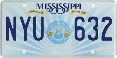MS license plate NYU632