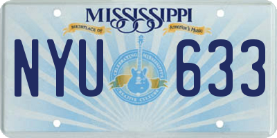 MS license plate NYU633