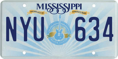 MS license plate NYU634
