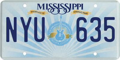 MS license plate NYU635