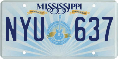 MS license plate NYU637