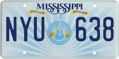 MS license plate NYU638