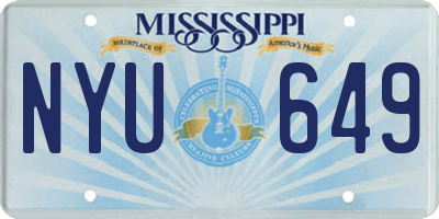 MS license plate NYU649