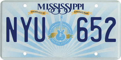 MS license plate NYU652