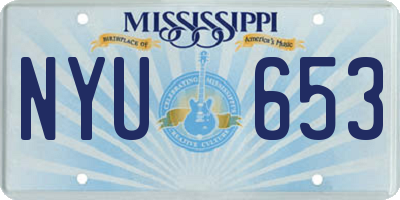MS license plate NYU653