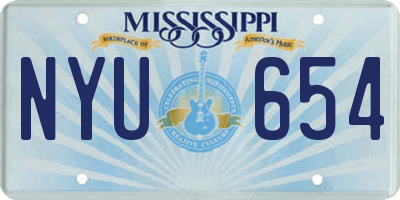 MS license plate NYU654