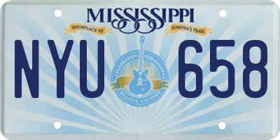 MS license plate NYU658