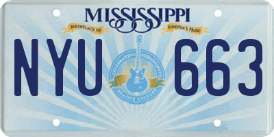 MS license plate NYU663