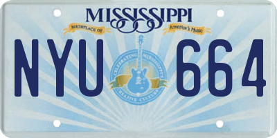 MS license plate NYU664