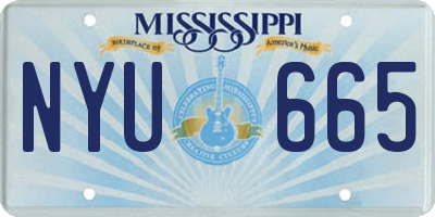 MS license plate NYU665