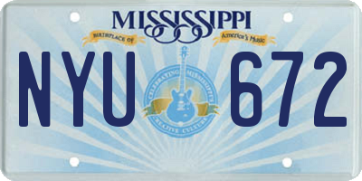 MS license plate NYU672