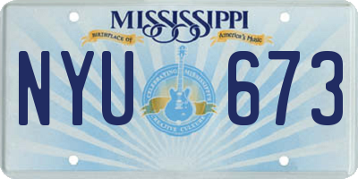MS license plate NYU673