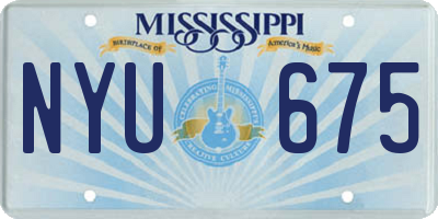 MS license plate NYU675