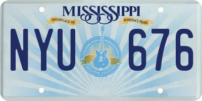 MS license plate NYU676