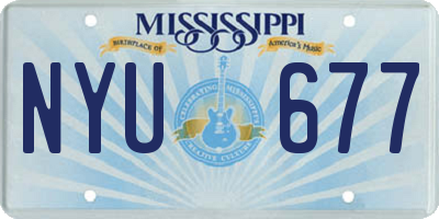 MS license plate NYU677