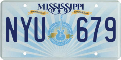 MS license plate NYU679