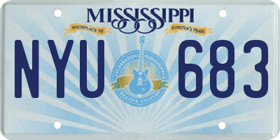 MS license plate NYU683