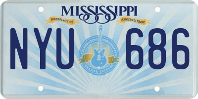 MS license plate NYU686
