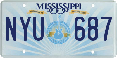 MS license plate NYU687