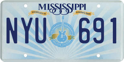 MS license plate NYU691