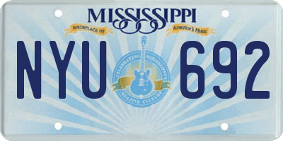 MS license plate NYU692